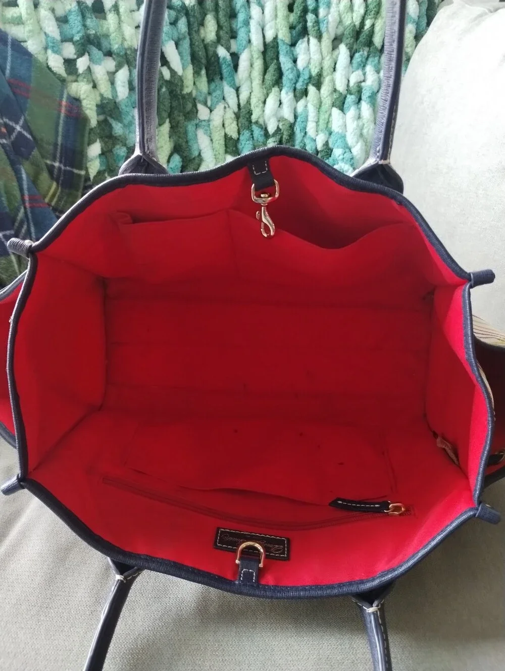 Dooney & Bourke Multicolor Watercolor Stripe Tote Bag